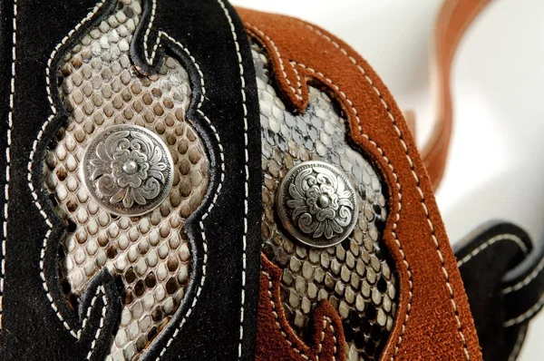 Franklin Straps Sculpted Suede Guitar Strap - Snakeskin Leather - Rust