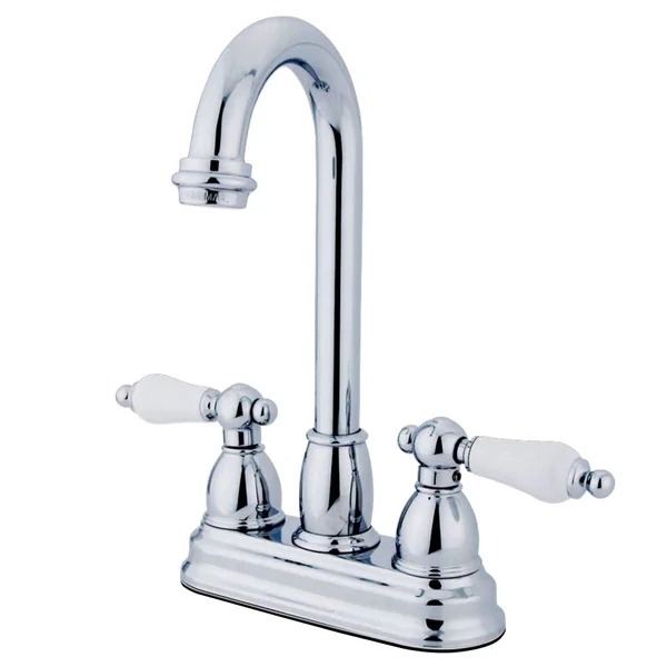 Kingston Brass KB3491PL Restoration 4x22 Centerset Bar Faucet - Polished Chrome