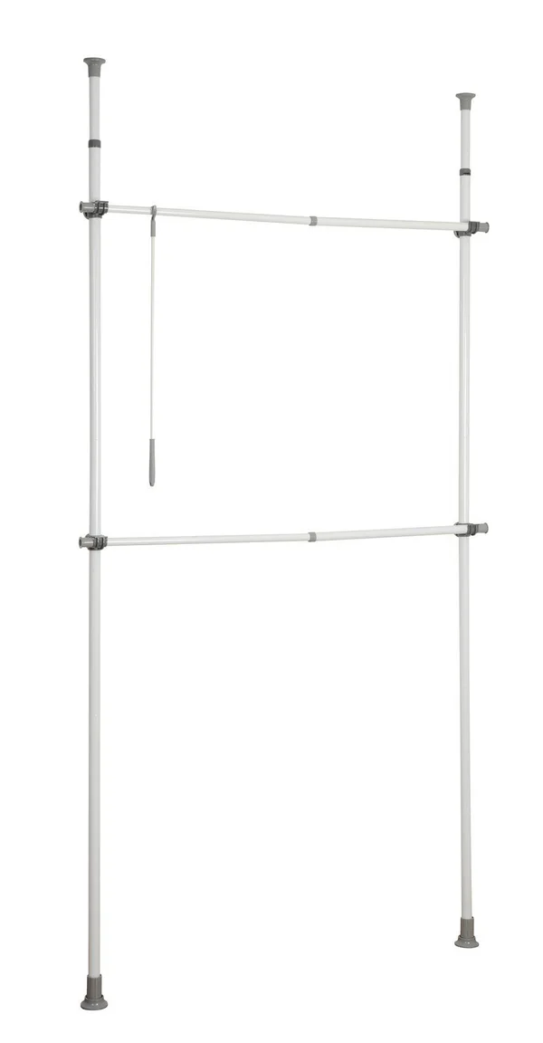 Wenko Herkules Basic Telescopic Clothes Rack System, White