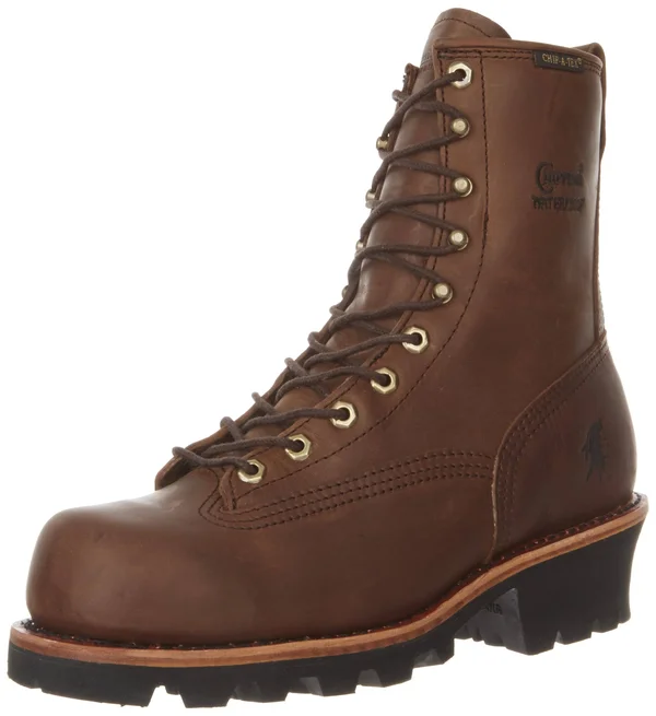 Chippewa 8 Bay Apache Insulated Waterproof Steel Toe Logger (Brown) Men's Work Boots