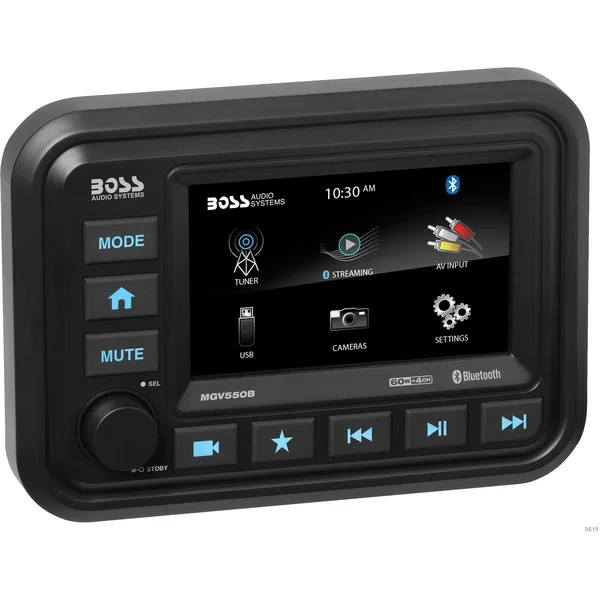 Boss Audio Bluetooth (Audio Streaming) Marine Gauge Digital Media AM/FM Receiver MGV550B