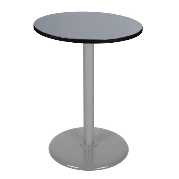30x22 Via Cafe High Round Platter Base Bar Height Table Gray - Regency