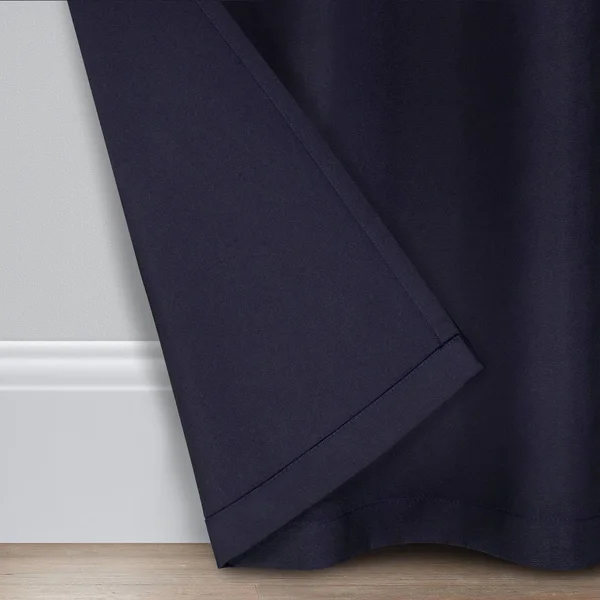 Sunbrella Canvas Solid Grommet Panel - 96 Inches - Dark Blue