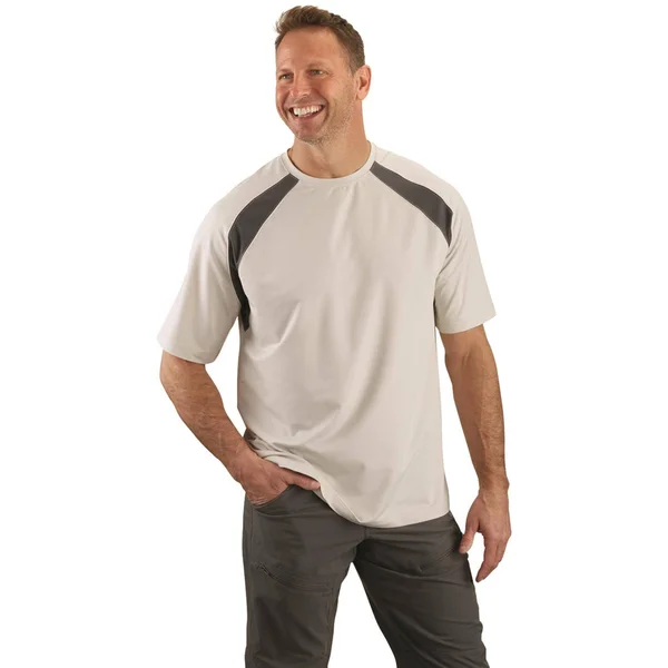 Guide Gear Men's Performance Cooling Short Sleeve Shirt - Male, Medium, Wave Camo Indigo Blue