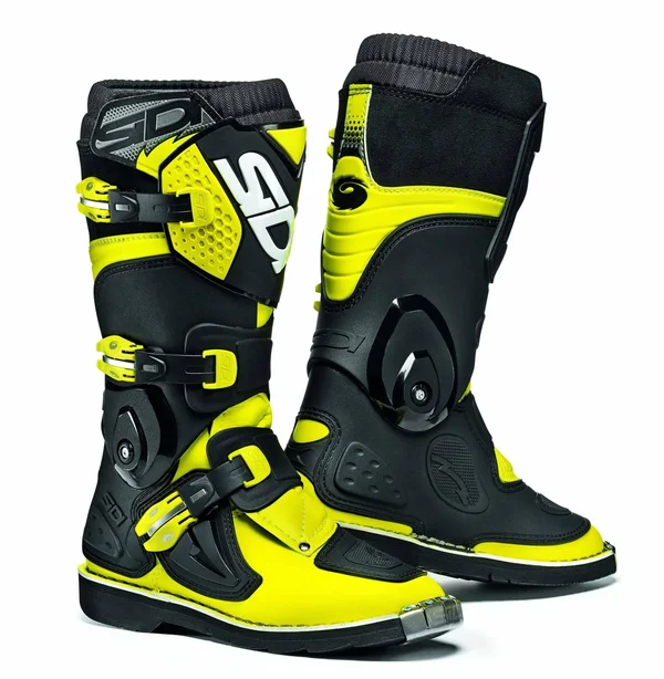 Sidi Flame Kids Motocross Boots - black-yellow, Size 42