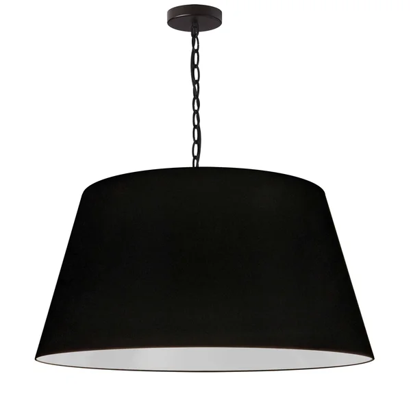 Dainolite BRY-L-BK-797 1 Light Brynn Large Pendant, Black Shade, Black