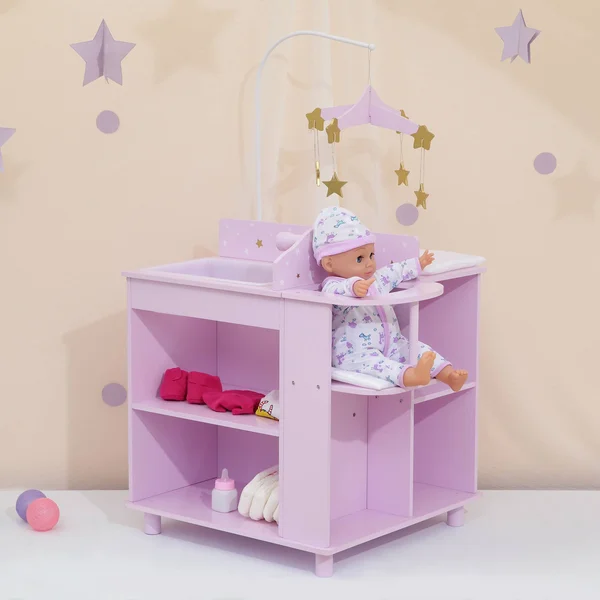 Olivia&s Little World - Baby Doll Changing Station with Storage, Twinkle Stars Princess