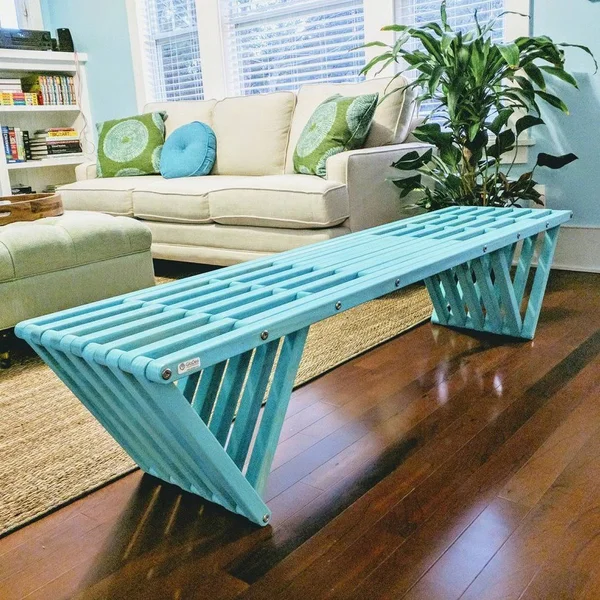 XQuare Wooden Bench X70 Copper Henna Glodea