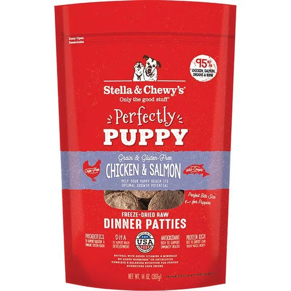 Stella & Chewys Chicken Salmon Dinner Patties Puppy Dog Food, 14 oz