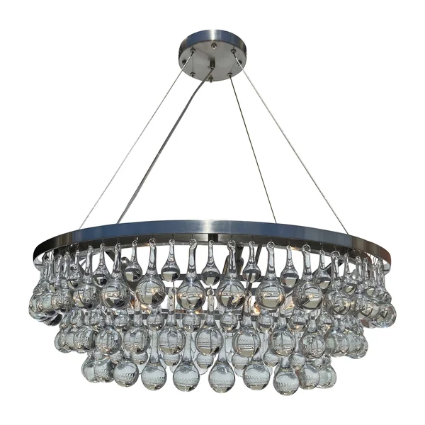 Celeste 8 Light Chandelier - Brushed Nickel Finish, with Wires