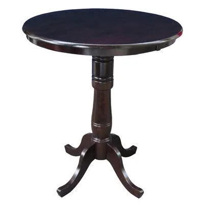Bernadette Pub Table August Grove Color: Black, Tabletop Size: 42x22 H x 36x22 W x 36x22 D