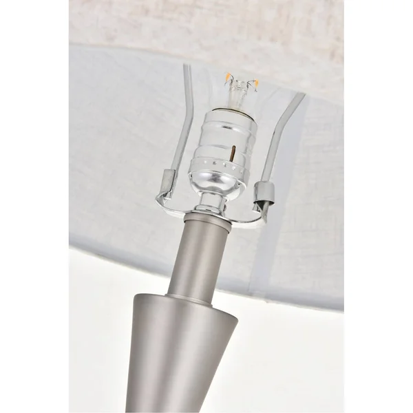 Elegant Brio 1-Light Vintage Nickel Finish Table Lamp TL3014
