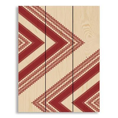 Cream Zig Zag Pallet Wooden Pallet Wall Plaque : Wood