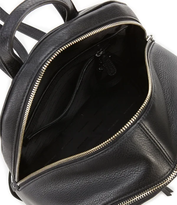 Michael Kors Rhea Large Leather Backpack Black One Size
