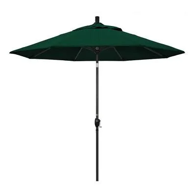 Carina 9' Market Umbrella Sol 72 Outdoor Fabric Color: Olefin Hunter Green - Frame Color: Stone Black