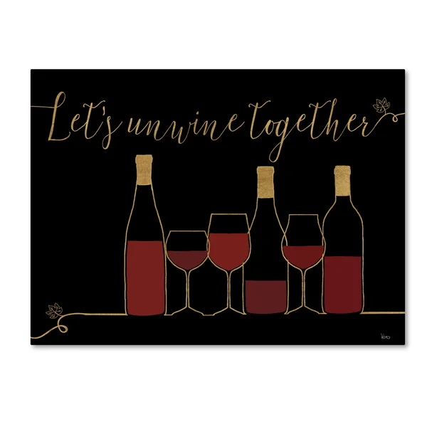 Veronique Charron 'Underlined Wine x Black' Canvas Art WAP01774-C