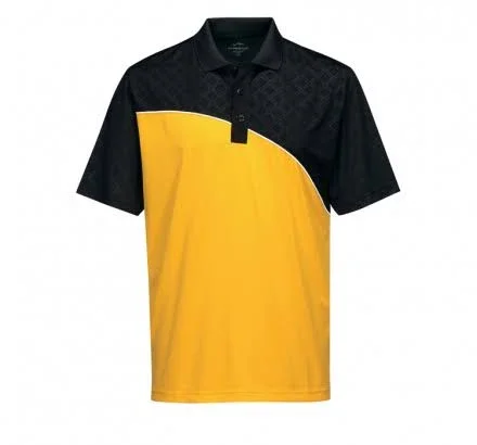 Custom Embroidered Trimountain Men's Adult Elite Polo - Size: S, Gold/Black/White