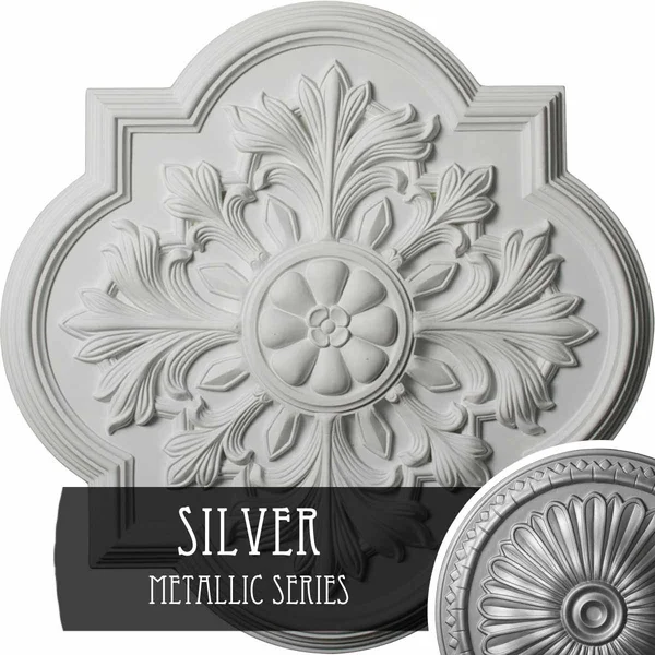 20x22OD x 1 3/4x22P Bonetti Ceiling Medallion (Silver)