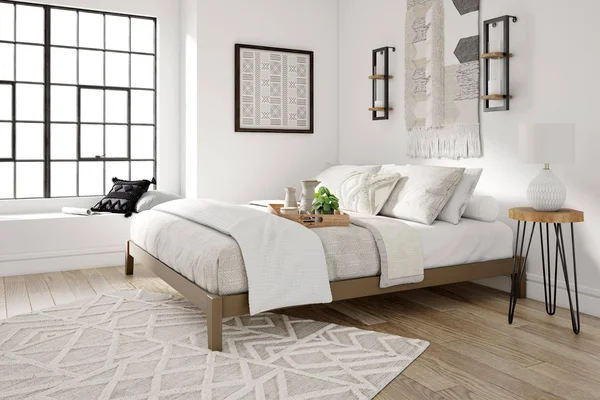 Tannally - Light Brown - King Platform Bed