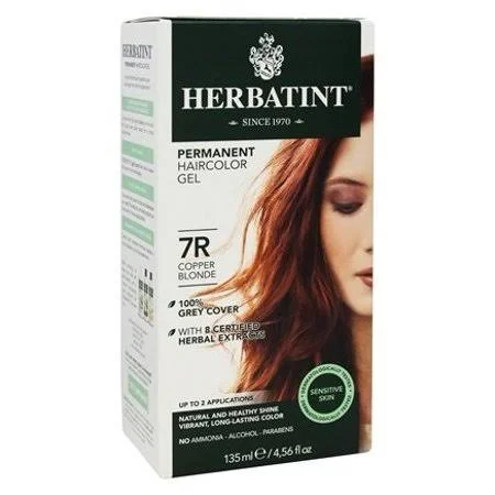 Herbal Haircolor Permanent Gel 7R Copper Blonde - 4.5 fl. oz. by Herbatint(pack of 3)