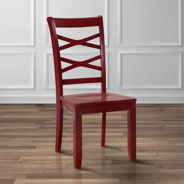 Furniture of America Crane Country Style X-Back Side Chair (Set of 2) White White Finish, Wood Finish