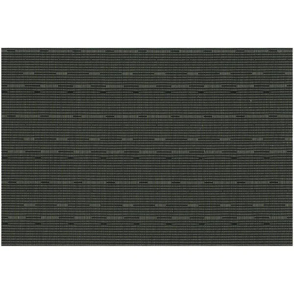 Ritz 64909 19x22 x 13x22 Black Grass Cloth PVC Coated Placemat - 12/Pack