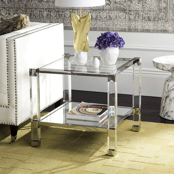 Safavieh Angie Acyrlic End Table, Silver