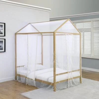 Zechariah Twin Low Profile Canopy Bed Willa Arlo Interiors Color: Silver