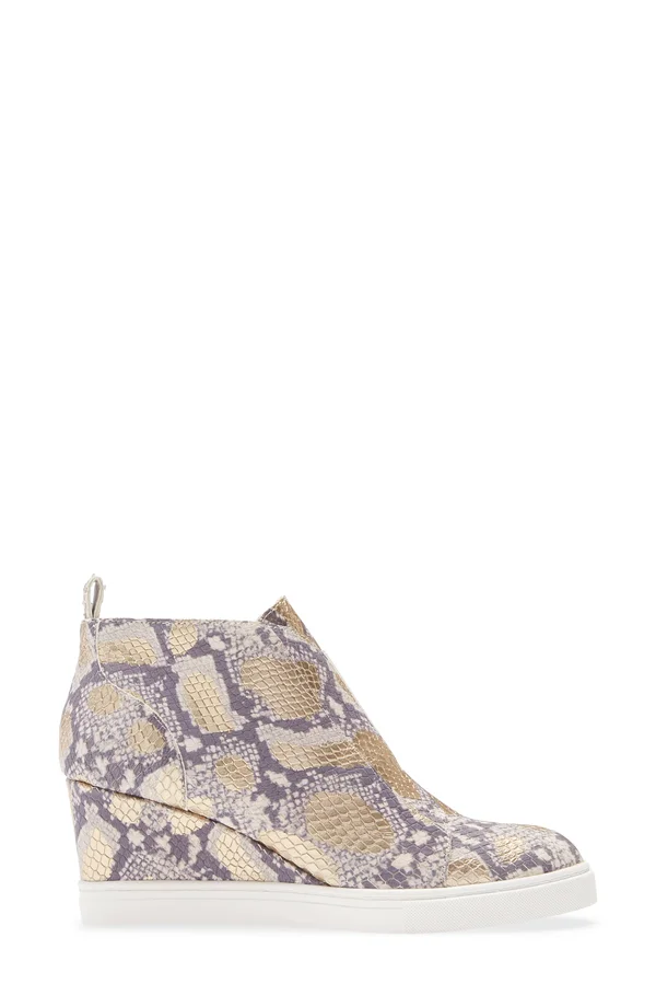 Linea Paolo Felicia III Wedge Sneaker - Metallic - 4.5 M