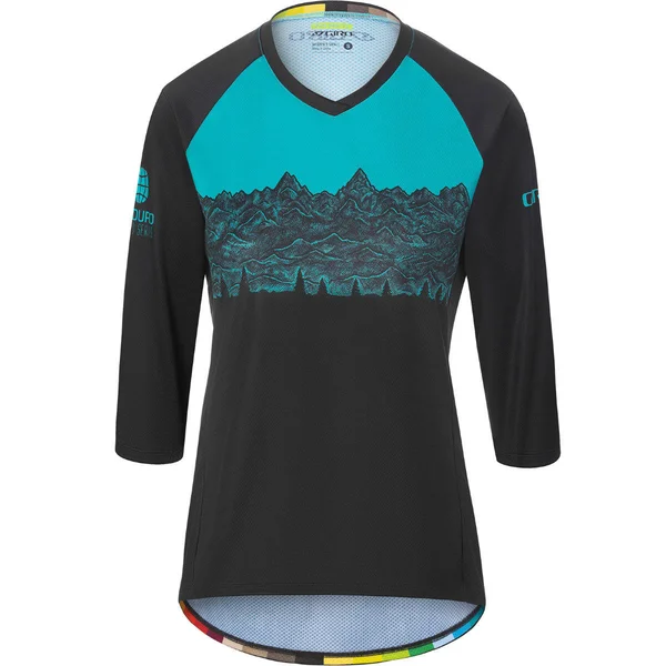 Giro Roust 3/4-Sleeve Jersey - Women's Black Ews, Xs