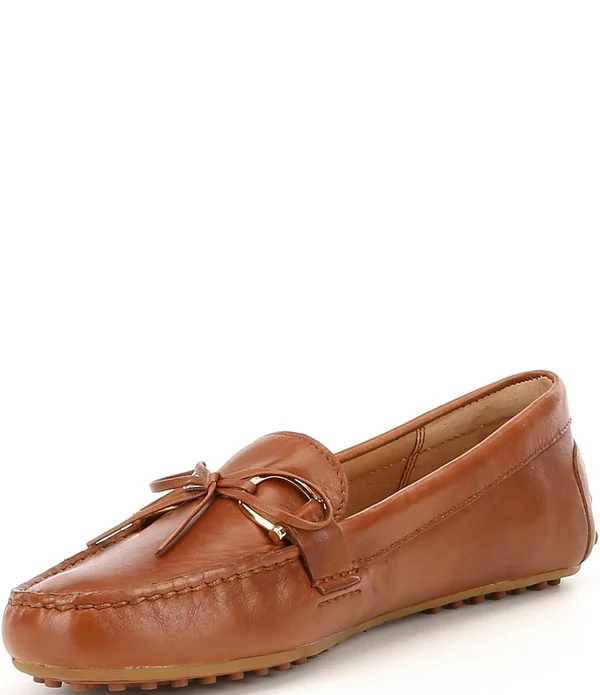 Ralph Lauren Women's Lauren Briley Leather Loafer - Black, 7.5 B