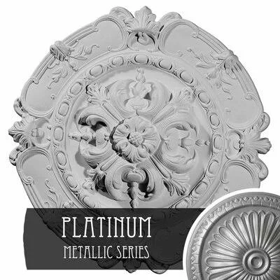 Fleur De Lis Living A22FCF1CAC9849FC839BF70226527215 Cremont Ceiling Medallion Finish: Platinum