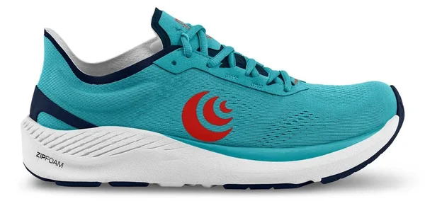 Topo Athletic Cyclone Running Shoe - Men's Cyan/Red - 10.5