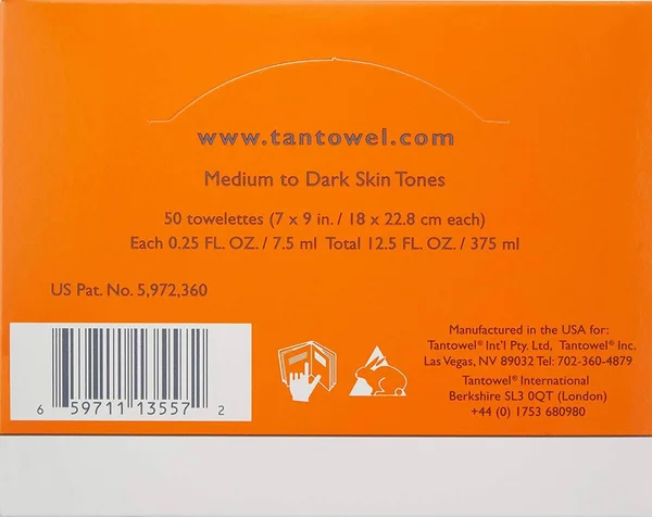 Tan Towel - Half Body Plus 50 Pack