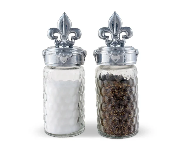 Arthur Court Fleur De Lis Salt and Pepper Set, 5.5 x 3.5"