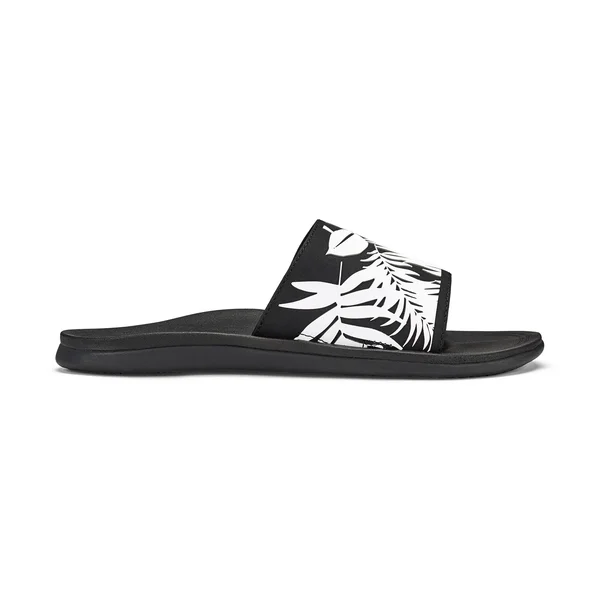 Olukai Punua Olu Women's Slide Sandals Black - Lau - 10