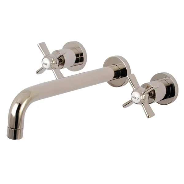 Kingston Brass KS8026ZX Millennium 2-Handle Wall Mount Roman Tub Faucet Polished Nickel