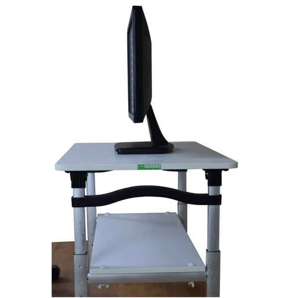 Uncaged Ergonomics Lift - Adjustable Height Computer Monitor Stand for Sitting & Standing, White