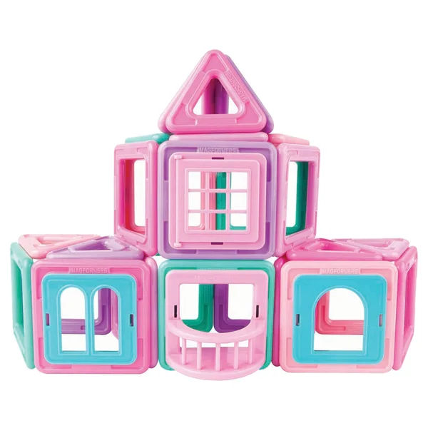 Magformers Girl Character 6 Pieces Add On, Rainbow Colors, Educational Magnetic Geometric Shapes Tiles Building Stem Toy Set