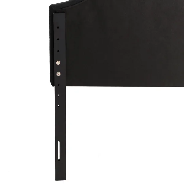 CorLiving Calera Dark Grey Single/Twin Diamond Button Tufted Fabric Arched Panel Headboard