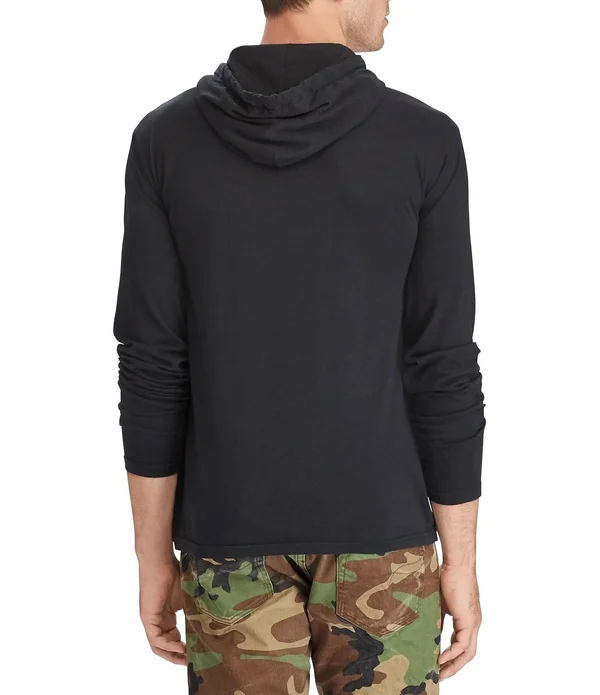 Polo Ralph Lauren Men's Big & Tall Hooded Long Sleeve T-Shirt - White