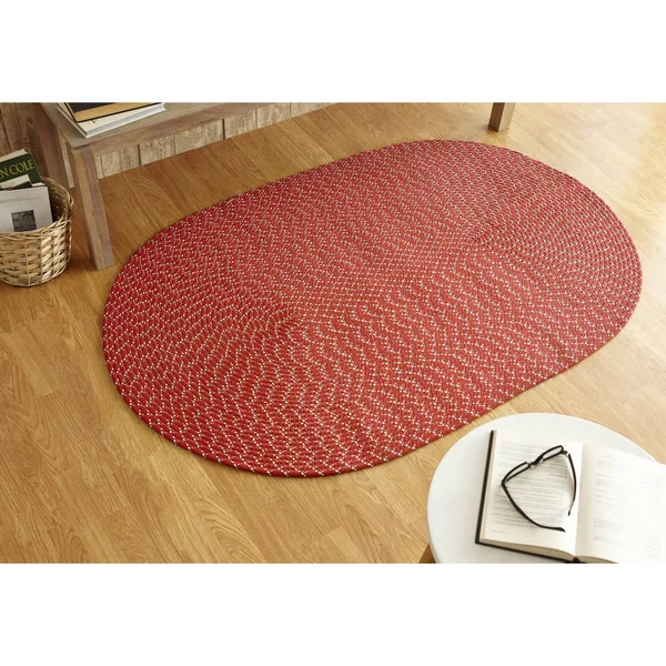 Better Trends BRSSR4266R Sun Splash Braided Rug Red - 42 in.