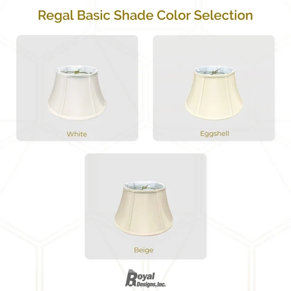 Royal Designs Shallow Drum Bell Bouillotte Lamp Shade, Beige, 9.5x15x8 - Single