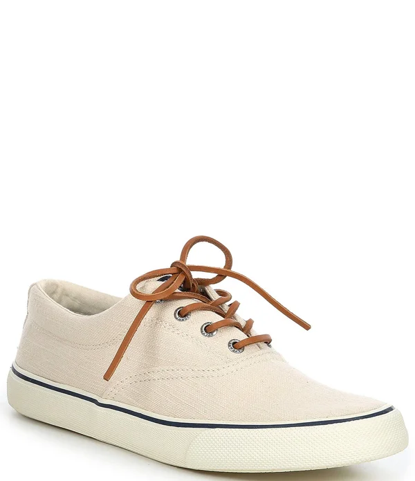 Sperry Men's Striper II CVO Distressed Linen Lace-Up Sneakers - 11.5M