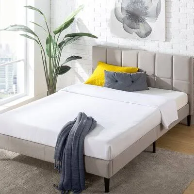 Colby Tufted Upholstered Platform Bed Zipcode Design Color: Beige - Size: Twin