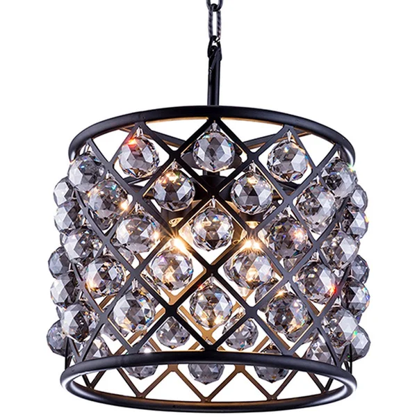 Elegant Lighting-1206D14MB/RC-Madison - 14 inch 4 Light Pendant Matte