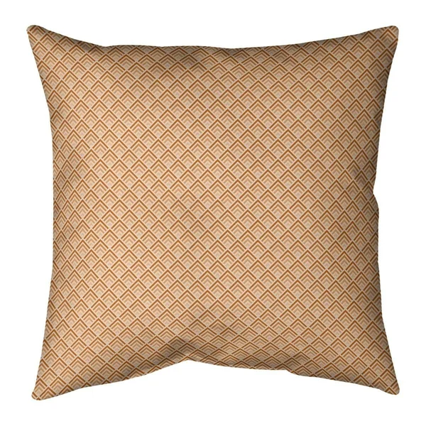 Regular Classic Geometric Ombre Pattern Throw Pillow - 14 x 14 - Pink - Linen