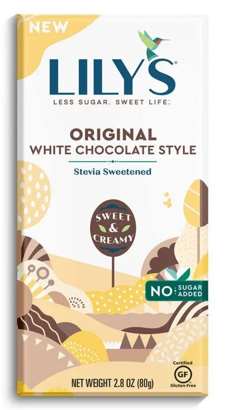 Lily&s Sweets No Sugar Added White Chocolate Style Bars - Original
