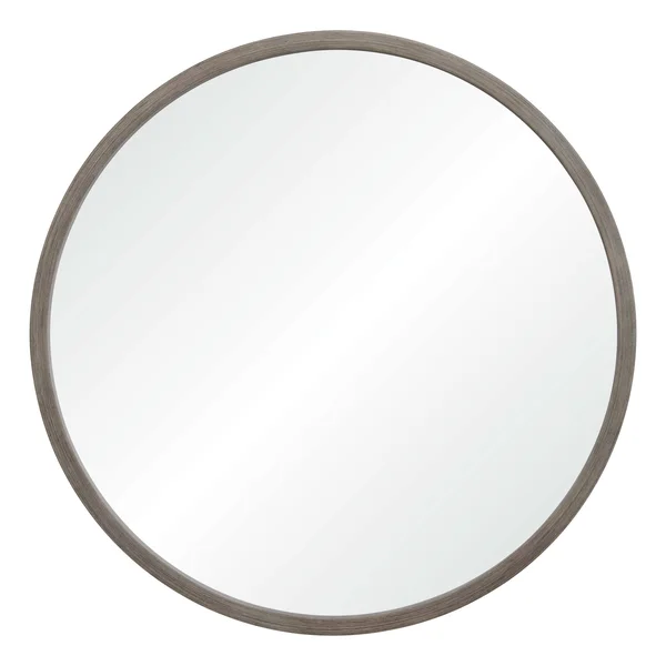 Renwil Montana Framed Round Wall Mirror - Grey, Gray
