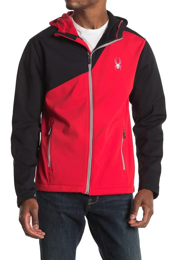 Spyder Mens Zip-Up Jacket, S, Red